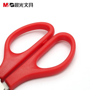 晨光(M&G)170mm办公剪刀 学生手工剪纸刀家用剪子 颜色随机 6把装ASS91307