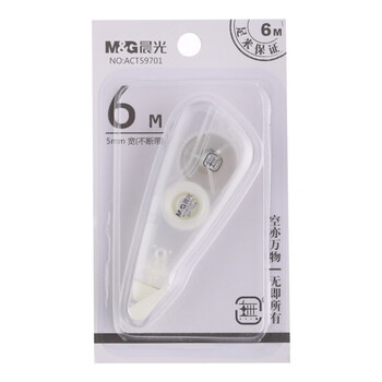 晨光(M&G)文具6m*5mm一体拨盖修正带 学生便携式涂改带 無系列隐形改正带 单个装 ACT59701 晨光(M&G)文具6m*5mm一体拨盖修正带 学生便携式涂改带 無系列隐形改正带 单个装 ACT59701