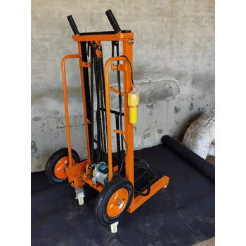 新款220v简易电动堆高车升降机小型叉车举高机搬运装卸堆垛摞胎机万向