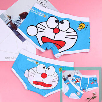 clearluv*超人全棉士平角裤衩龙猫可爱卡通性感情侣内裤套装女生三角