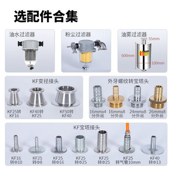 力辰科技（lichen）双极直联旋片式真空泵空调抽真空机实验室不返油2XZ-4B