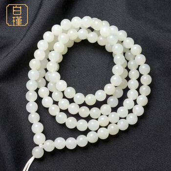 112和田玉羊脂玉ネックレス 8mm