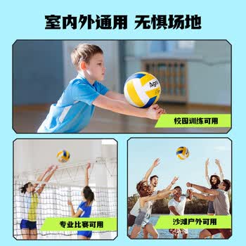 得力（deli）5号中考排球中高学生训练柔软护手体考训练气排球沙滩高弹沙排