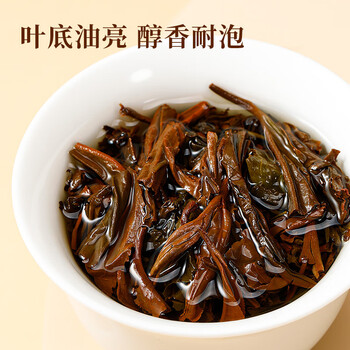 七春泾阳茯茶 黑茶 金花茯砖茶叶熟茶陈年陕西西安特产45g品鉴自己喝