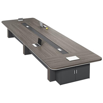 遇造会议桌长桌大型办公会议桌椅培训洽谈桌可定制 3米桌+10把椅