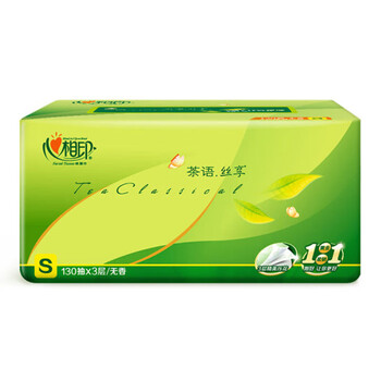 心相印抽纸茶语丝享DT15130软抽纸巾3层130抽72包家商用超柔面巾纸【V】 心相印抽纸茶语丝享DT15130软抽纸巾3层130抽72包家商用超柔面巾纸【V】