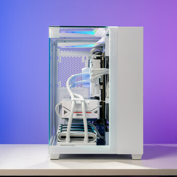 半岛铁盒（PADO）白泽360MAX 黑色海景房 ATX 台式机电脑主机箱（无A柱/三面玻璃/支持360水冷/7风扇位/4090显卡）