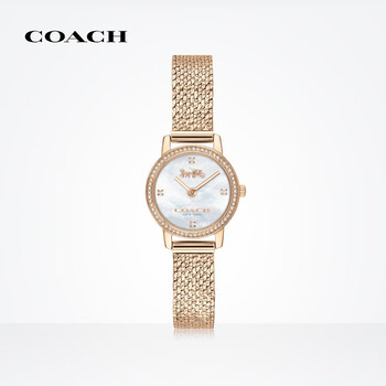 蔻驰audrey系列母贝表盘女士钢表链手表小金表欧美腕表礼物14503372