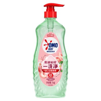 奥妙（OMO）洗洁精 酵素餐具净白桃洋甘菊香型2X1KG +手帕纸1包
