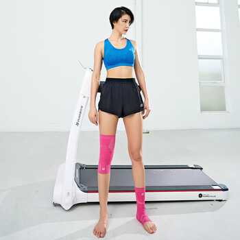 LP竞技型运动护膝羽毛球跑步膝关节护具3D针织透气176xt 桃红色M码