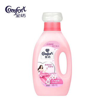 金纺衣物持久留香除螨柔顺剂 粉樱瓶装1KG+金纺柔顺剂400G*6 6.8斤装