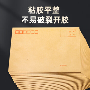 晨光（M&G）DL加厚牛皮纸信封信纸简约邮局B6信封袋增值税发票工资袋AGWN8532 20个/包