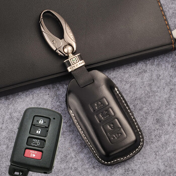 vieruodis 禾康适用于丰田兰德酷路泽钥匙套头层牛皮改装16 17 18款v8