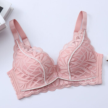 棉逸纪哺乳文胸孕妇内衣无钢圈单手喂奶产妇中小胸款 粉色 36/80ab