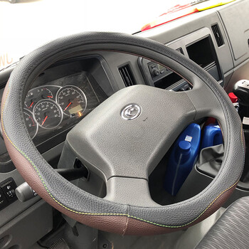 适用于福田时代康瑞h3h2h1k1k2把套小卡之星235方向盘套黑咖啡拼色款