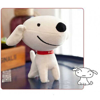 京东狗公仔毛绒玩具吉祥物玩偶礼品抱枕乳白色15cm京东狗其它大小