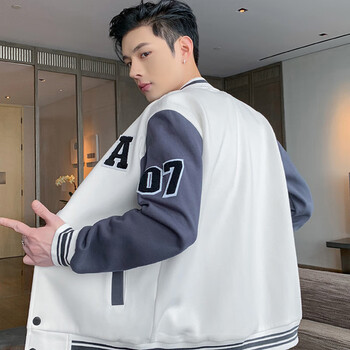 烈耀（LIEYAO）棒球服上衣春季男士潮流韩版宽松休闲夹克青年男 黑色