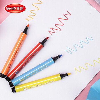 掌握(GRASP)24色三角杆水彩笔儿童可水洗大容量涂鸦画笔欧盟认证水彩绘画笔套装ZW-204-24水彩笔 掌握(GRASP)24色三角杆水彩笔儿童可水洗大容量涂鸦画笔欧盟认证水彩绘画笔套装ZW-204-24水彩笔