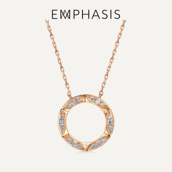 EMPHASIS 艾斐诗Timeless「恒」系列18K玫瑰金六芒星钻石项链 91986N 47厘米