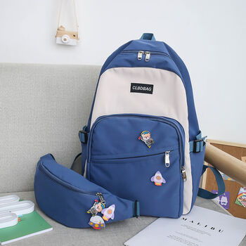 ins风校园高中初中学生书包男女大容量双肩包女百搭大学生背包9353