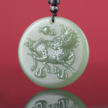 和田玉吊坠和田玉【麒麟】挂件 -wls009