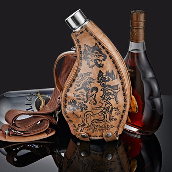 特百惠特价抢购轻奢高档俄罗斯酒壶随身加厚不锈钢三斤装白酒携带便携