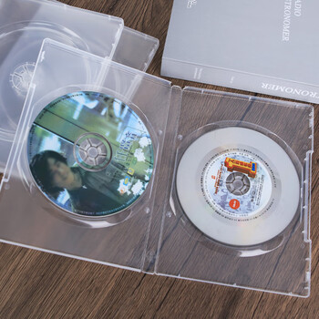 优必利 方形双碟光盘盒 刻录碟片收纳盒 透明塑料光盘袋 光盘套cd dvd光碟收纳盒子 10个/包 9424