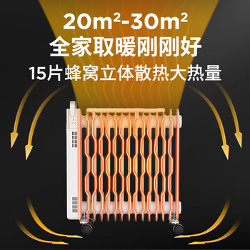先锋 取暖器 家用电暖气大面积升温油汀 速热电暖器气片 CY202ZZ-15R 先锋 取暖器 家用电暖气大面积升温油汀 速热电暖器气片 CY202ZZ-15R