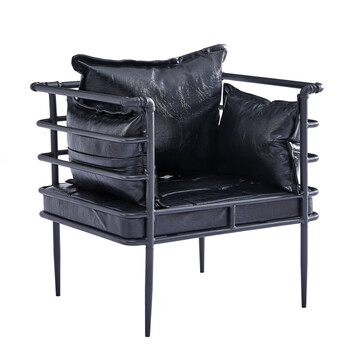 铁艺小沙发复古工业风卡座服装店工作室单人网红双人沙发椅子铁架