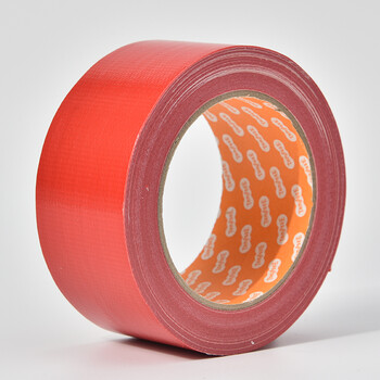 TANOSEE乐如诗进口布基胶带台风地毯固定管道修补窗户防水防油防风密封胶布宽50mm×25m红色1个TSCC50RE