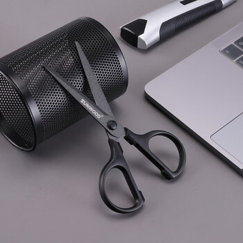 三木（SUNWOOD） 名匠系列 150mm特氟龙防粘防锈家用剪刀/办公用品 黑色 MC31