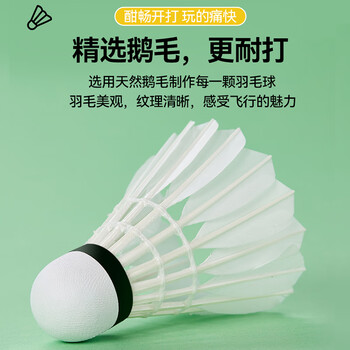 川崎（KAWASAKI）羽毛球 训练级9号pro耐打专业比赛训练鹅毛球12个装