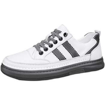 jeepspirit吉普男鞋真牛皮软底小白鞋时尚百搭板鞋轻便运动休闲皮鞋男