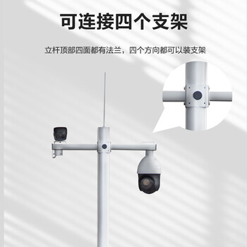 HIKVISION海康威视分段式监控组合立杆交通公路摄像头球机道路立柱杆子支架3米DS-L3000/300-TJ(一根装)