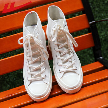 回力官方旗舰店1970s白色帆布鞋男女高帮鞋子百搭学生韩版情侣复古