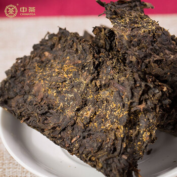 百年木仓中茶安化黑茶金花茯砖4年陈茶叶礼盒岁月金福980g湖南特产中秋节