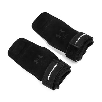 安德玛（Under Armour）磐石牛皮护掌助力带硬拉健身手套男女握力带单杠引体向上哑铃护腕