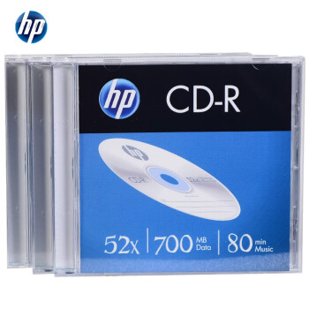 惠普(HP) 光盘 光盘空白 刻录光盘 cd光盘 光碟 cd碟片52速700MB 盒装10片