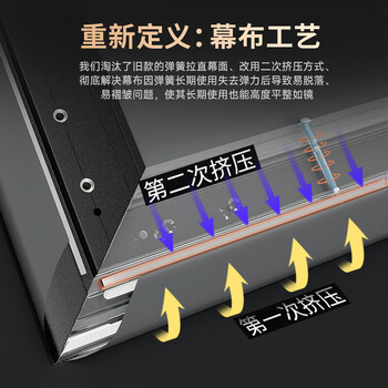 英微投影幕布R1菲涅尔抗光画框幕84英寸16:9家用4K高清超短焦投影仪激光电视投影屏幕白天直投投影布