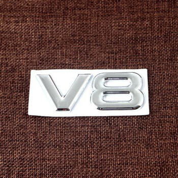 汽车3d金属车贴18ttsi排量贴20t改装贴标v6字母贴4wd排量标志v8银色