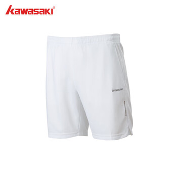 川崎（KAWASAKI）羽毛球服短裤男女中性款速干薄款运动裤Q3681 白色 S
