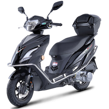 艾喜仕v酷国四电喷本110cc燃油踏板摩托车省男女式装田整 黑色(南雅牌