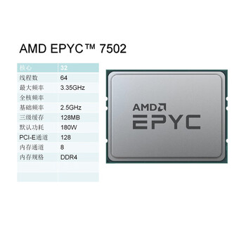 华萨 定制 AMD EPYC 7742/7H12/7542/7282等多核并行仿真计算服务器 7502P（32核丨64线程丨2.5GHz ...