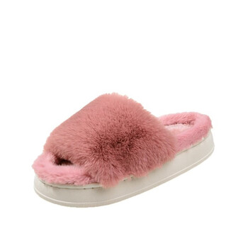 大东dusto厚底毛毛拖鞋女百搭冬季家居棉拖2023新款软呼毛毛鞋冬天外