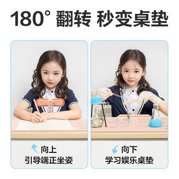 得力坐姿矫正器可隐藏翻转小学生防低头驼背写字学习姿势纠正器驼背近视免安装生日礼物男女孩桌面款