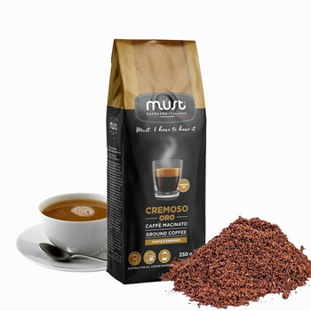 LOOCIMUST意大利原装进口金标意式醇香 中度烘焙黑咖啡粉250g/袋 LOOCIMUST意大利原装进口金标意式醇香 中度烘焙黑咖啡粉250g/袋