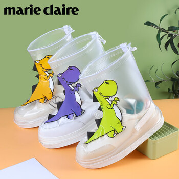 MARIE CLAIRE儿童雨鞋套男童女童耐磨防水防滑水鞋学生中高筒雨靴开学必备
