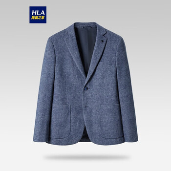 hla海澜之家休闲西服男秋季时尚舒适混纺含绵羊毛单西外套hwxad3q085a