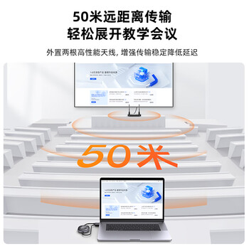 优越者企业级无线投屏器HDMI同屏器音视频同步办公投屏传输手机笔记本电脑主机连电视显示器投影仪V191A	