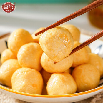 昌记 港式黄金鱼蛋原味鱼丸手工关东煮食材火锅丸子烧烤麻辣烫火锅